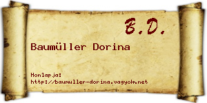 Baumüller Dorina névjegykártya